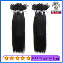 Straight Style Black Color Top Quality Thread Knot Hair Brazilian Human Hair Virgin Hair Remy Hair